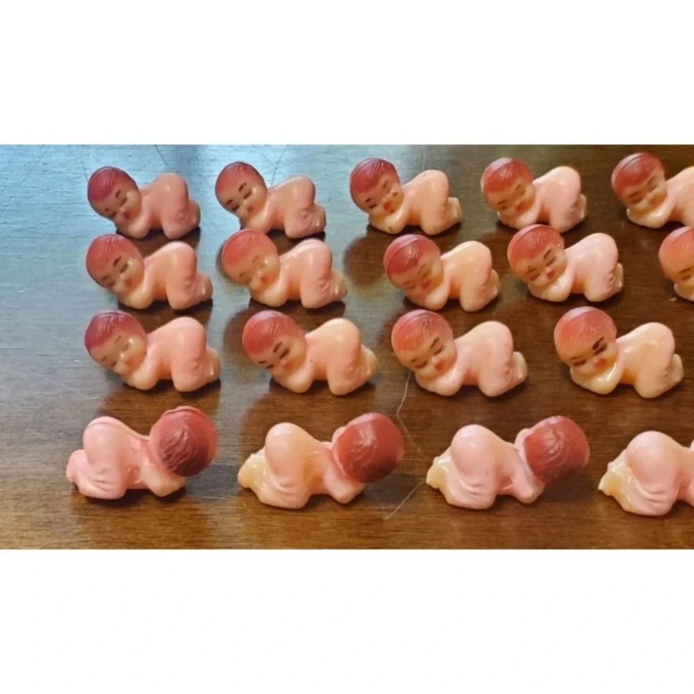 Lot‎ 36 Mini Sleeping Babies Baby Shower Cake Topper Treat Bag Party Decor